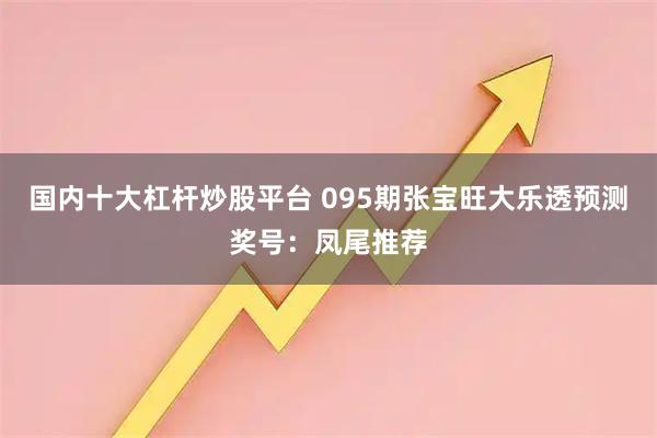 国内十大杠杆炒股平台 095期张宝旺大乐透预测奖号：凤尾推荐